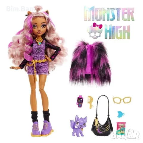 Оригинална кукла Monster High™ Frankie/ Клодийн с домашен любимец и аксесоари - 2 модела, снимка 4 - Кукли - 55413758