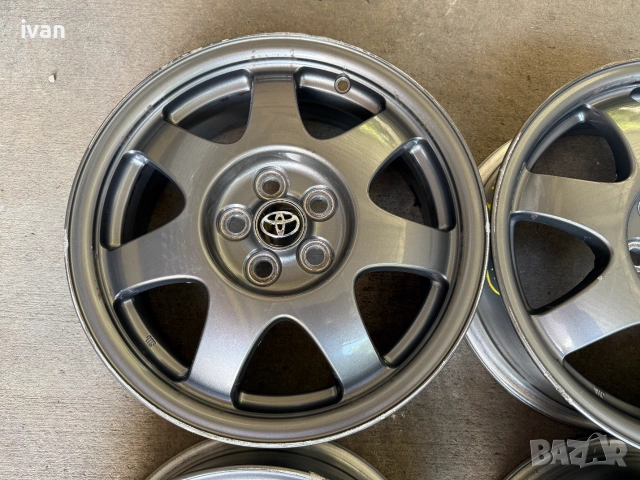 4 бр. оригинални алуминиеви джанти Toyota 16 цола 5x100 , централен отвор 54.1, ET45, 6J, снимка 5 - Гуми и джанти - 55232665