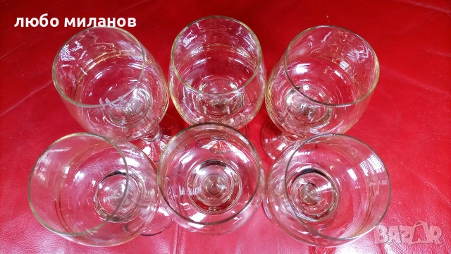 Стари ракиени чашки, столче, златни кантове, снимка 7 - Чаши - 55229293