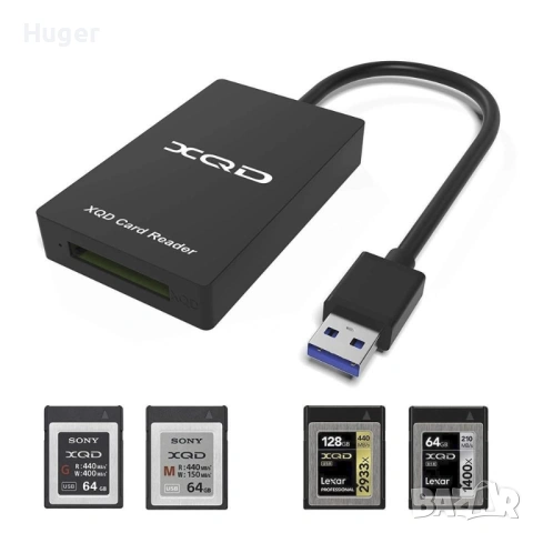 XQD Sony 64GB G Series + Card Reader, снимка 2 - Фотоапарати - 54865596