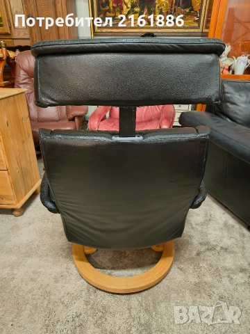 Relax кресло от естествена кожа с повдигаща се облегалка , снимка 4 - Дивани и мека мебел - 54096509