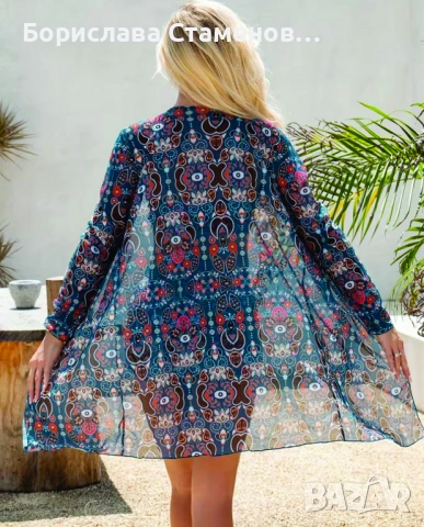 Бански от три части синьо XXL, снимка 4 - Бански костюми - 54595110