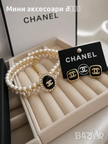 CHANEL колие, обеци, снимка 5 - Колиета, медальони, синджири - 52132282