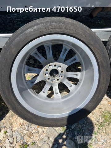 Оригинални джанти Mercedes-Benz 18” 5x112 ET43 + гуми Michelin DOT 0623 , снимка 5 - Гуми и джанти - 54858669