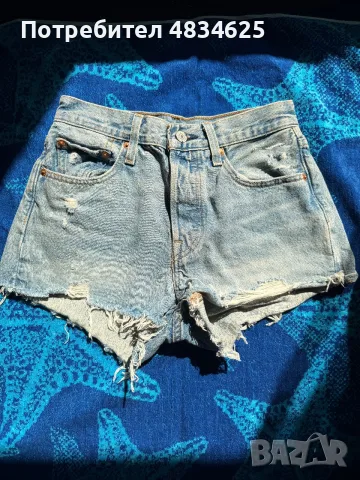 Levi's Premium 501 къси дънки - Размер 24" (XS) - Винтаж стил - Размяна възможна, снимка 2 - Къси панталони и бермуди - 55295834