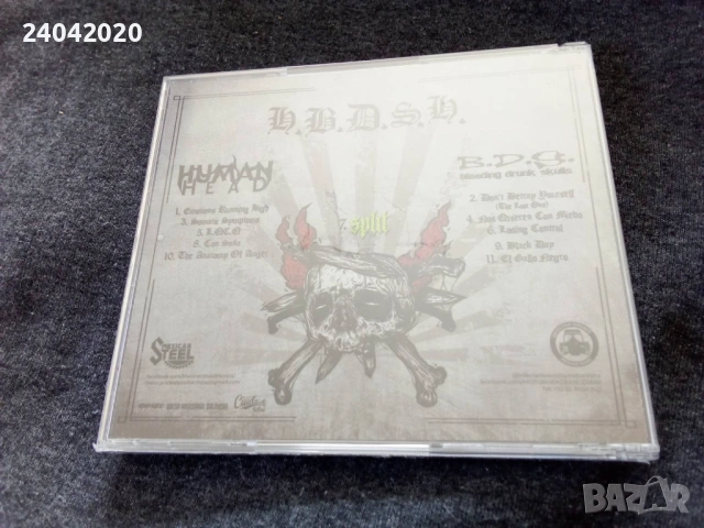 NEW! Human Head / Bleeding Drunk Skulls – Split CD old school thrash/crossover from Mexico, снимка 2 - CD дискове - 54135598