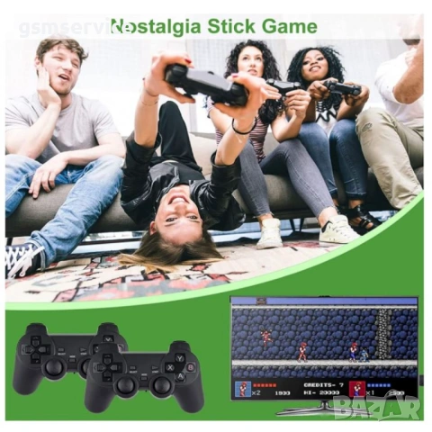 Безжичен контролер M8 Gamepad Retro Game Stick - 2.4G. Вградена в 10000+ игри 4K HDMI изход, 32GB, снимка 3 - Други игри - 54484832