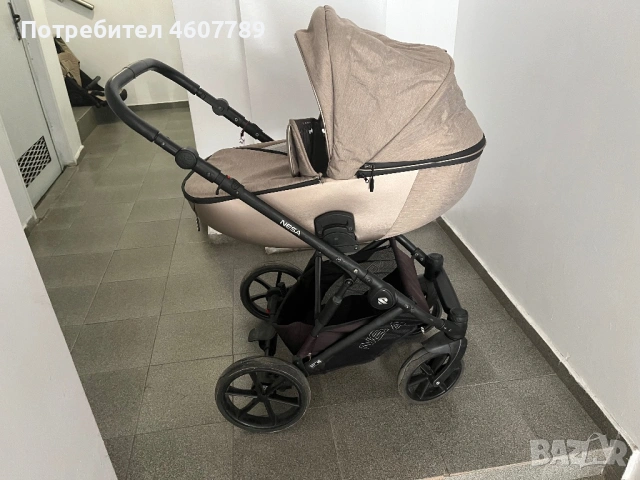 Бебешка количка 2 в 1 Riko Nesa (цвят Pearl Pink / Beige), снимка 2 - Детски колички - 54159952