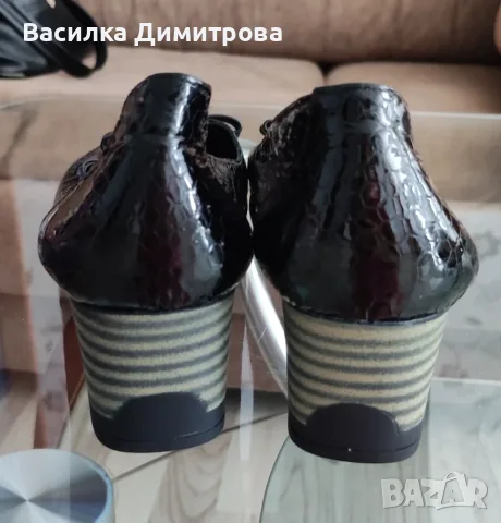  Комплект дамски обувки естествена кожа и чанта, снимка 4 - Дамски елегантни обувки - 55693730