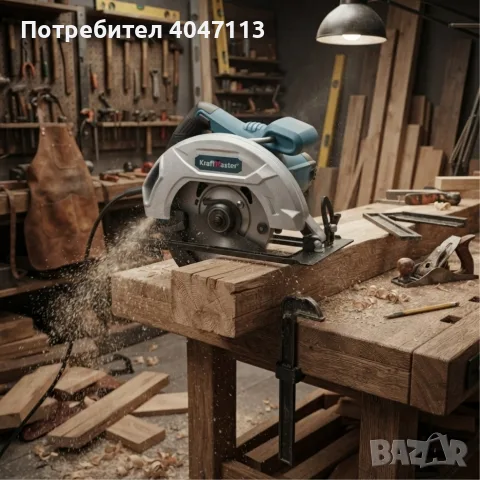 Електрически ръчен циркуляр 1200W – Диск Ø185×20 мм (24T), снимка 2 - Циркуляри - 55657114