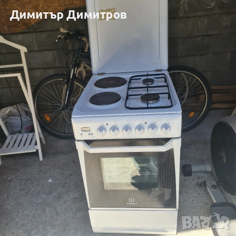 Готварска печка,комбинирана,ток и газ, снимка 2 - Печки, фурни - 54430392