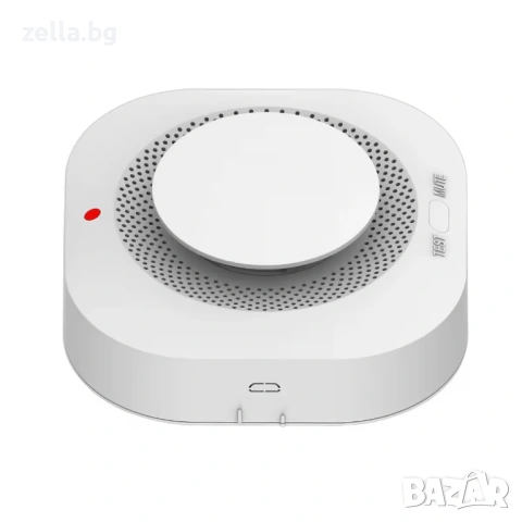 WiFi сензор за дим Tuya Smart – Безжичен пожароизвестител 90dB с известия на телефона, за дома 10318