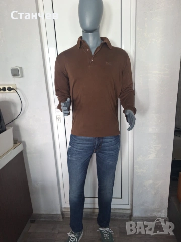 Мъжка маркова тениска с яка HUGO BOSS Parma (Размер L) – Като нова, снимка 2 - Тениски - 55126088