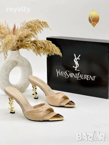 Yves Saint Laurent Нови Дамски Чехли на Ток YSL Различни Цветове , снимка 4 - Чехли - 54621378