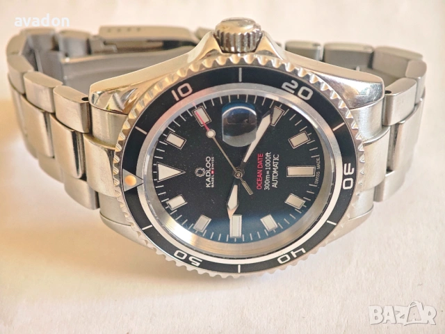 KADLOO Basel Swiss OCEN DATE automatic eta sapphire wr 300m, снимка 4 - Мъжки - 54916820