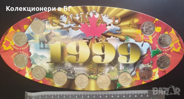 СЕТ С 12 ВЪЗПОМЕНАТЕЛНИ МОНЕТИ ОТ КАНАДА /виж описанието/