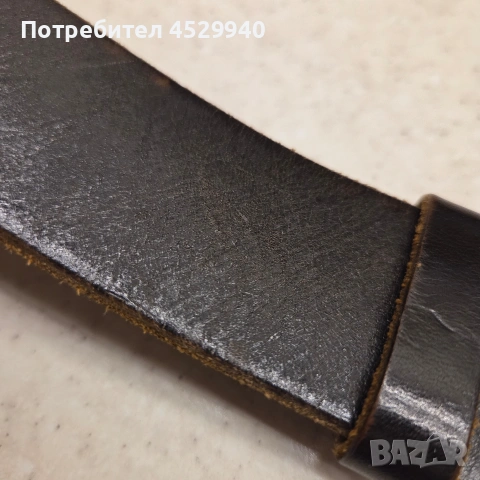 Кожен колан 88 см, тъмно кафяв, снимка 2 - Колани - 54722745