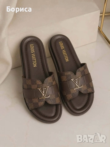 Дамски чехли LV 💥 , снимка 4 - Чехли - 55133046