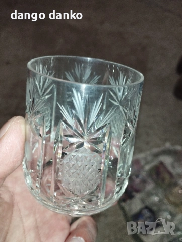 кристален комплект чаши, снимка 9 - Антикварни и старинни предмети - 54138311