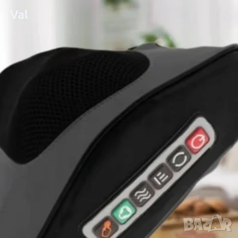 Ергономична масажна възглавница - 3 нива на интензивност и загряваща функция за пълен релакс, снимка 6 - Възглавници - 53976919