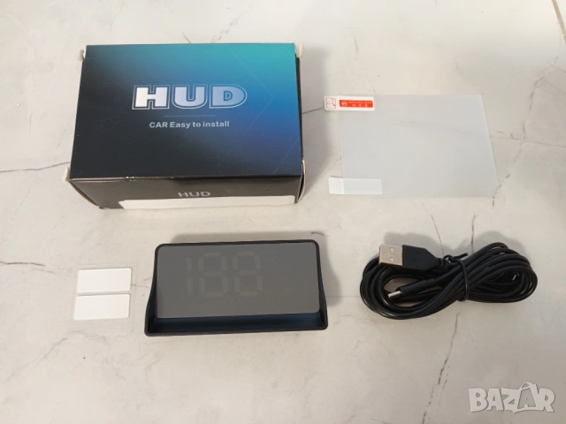 Километраж с GPS, автомобилен цифров скоростомер, LED дисплей, HUD Display, ХУД, Универсален, снимка 2 - Аксесоари и консумативи - 54393644