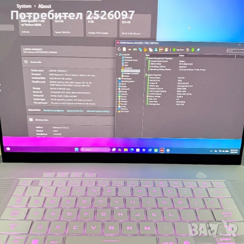 ASUS ROG Zephyrus G16/240Hz OLED 2.5K/AI 7 350/RTX 5060/32GB DDR5/1TB, снимка 5 - Лаптопи за игри - 55185068