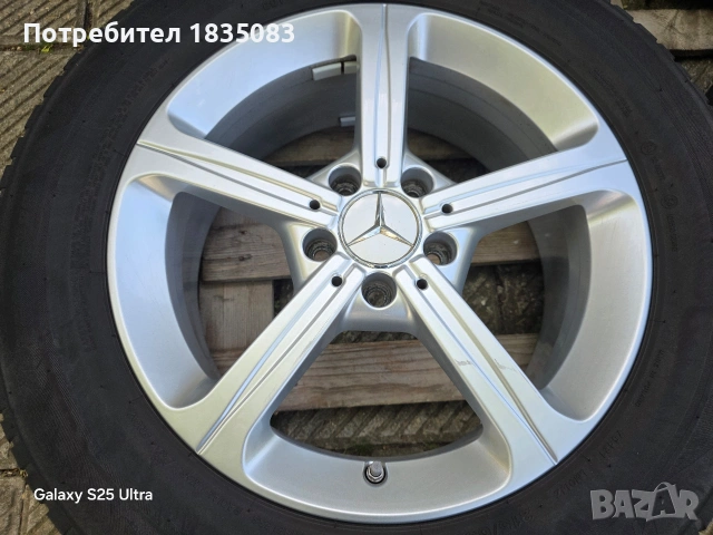 Лети джанти 17ки 5х112 Mercedes + зимни гуми 215/65/17 Bridgestone, снимка 5 - Гуми и джанти - 54439726