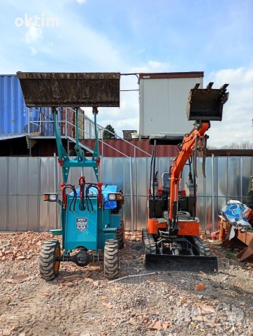 Услуги с мини багер и Мини челен товарач