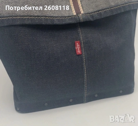 Чанта Levi's от деним с двойни презрамки – тип тоут , снимка 4 - Чанти - 54687226
