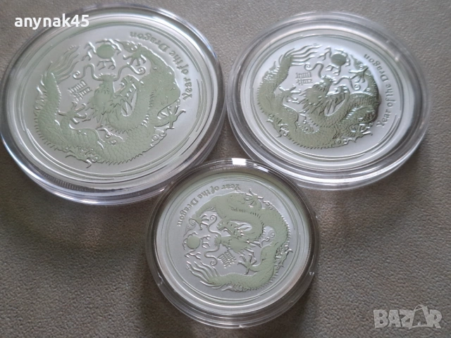 Сребро 0.5 , 1, 2 oz. Лунари годината на Дракона