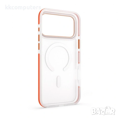 Кейс Etteri Icy Mag case, За iPhone 17 Pro Max (6.9), Оранжев и Протектор, снимка 2 - Калъфи, кейсове - 54203467