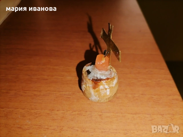 Бронзово кръстче от гилза войнишко творчество, снимка 2 - Антикварни и старинни предмети - 54308005