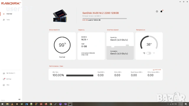 SanDisk X400 M.2 128GB, снимка 2 - Твърди дискове - 55185498