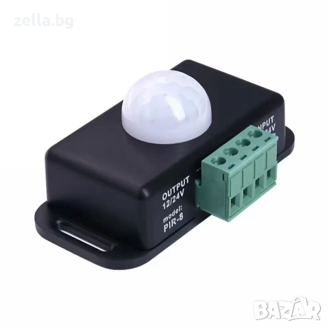 PIR сензор за движение 12V-24V 6A – Превключвател за LED ленти и автомобилно осветление 10225, снимка 3 - Друга електроника - 54661125