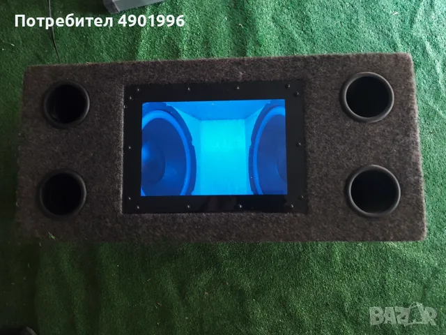 Качествена авто каса / Субуфер 2x10" с LED осветление - Отлично състояние, снимка 3 - Тонколони - 55467283