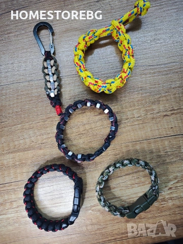 Изработка на Paracord гривни и ключодържатели във всякакви форми, снимка 3 - Гривни - 54002864