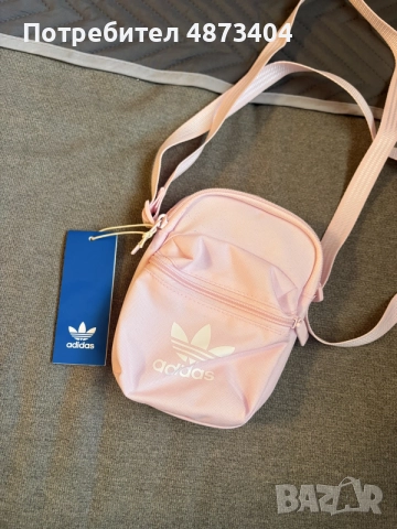 Оригинална мини чанта Adidas – розова – нова с етикет, снимка 2 - Чанти - 55545232