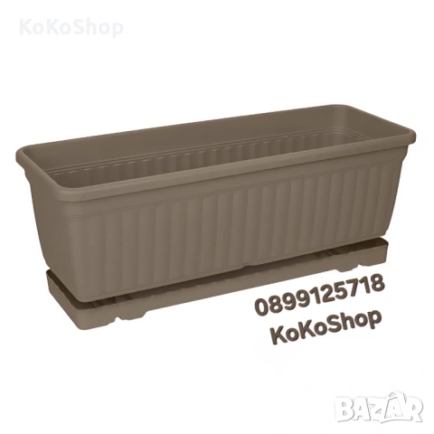 Сандъче за цветя 50.5 x 18.5 x 17 см, сандъче с подложка