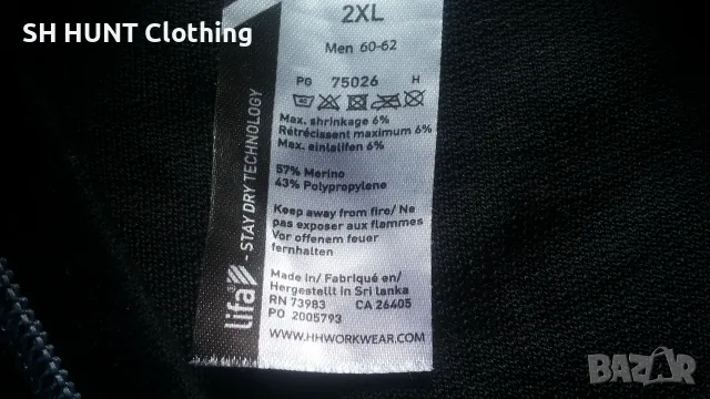 HELLY HANSEN Work Wear Thermo 57% Merino Wool размер XL работна термо блуза W4-767, снимка 13 - Блузи - 55680673