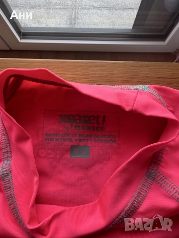 Розова плажна тениска / ликра с UV защита (Rash Guard) – Размер L, снимка 2 - Тениски - 55364648
