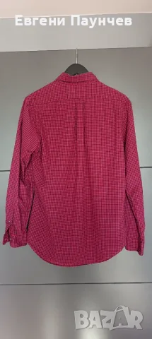Polo Ralph Lauren мъжка риза в размер M в червен цвят каре, снимка 2 - Ризи - 55393058