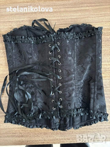 Черен елегантен корсет, снимка 2 - Корсети, бюстиета, топове - 53957234