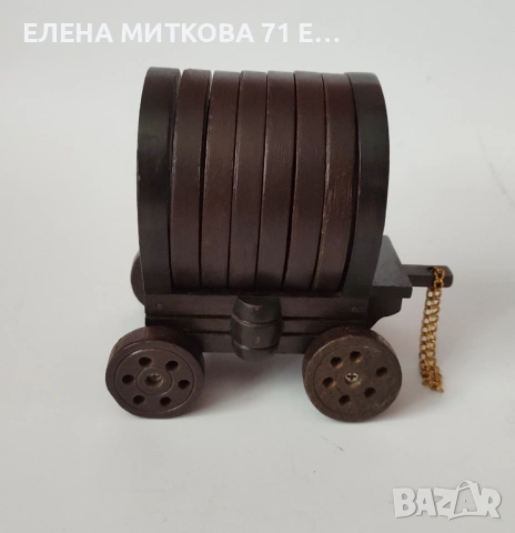 Ретро комплект от 6 бр.поставки за чаши+стойка, снимка 9 - Чаши - 54598361