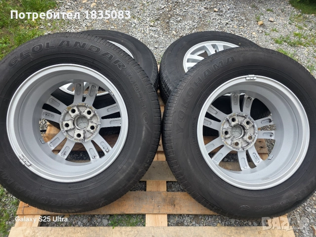 Лети джанти 16ки 5х114.3 Mitsubishi + летни гуми 215/70/16 Yokohama, снимка 10 - Гуми и джанти - 54822211