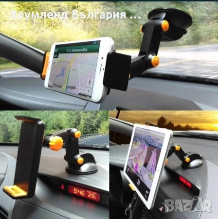Универсална стойка за телефон и таблет в кола Excavator - поставка 2в1, снимка 2 - Друга електроника - 54428404