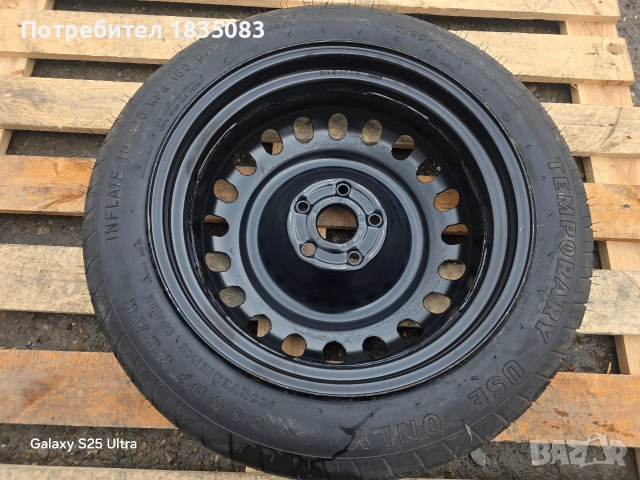 Резервна гума/патерица 17ка 5х112 Audi, снимка 2 - Гуми и джанти - 54033236