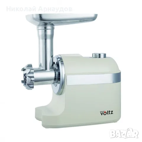 Месомелачка с приставка за домати  Voltz OV51991F, 600/1800W, Аксесоар за колбаси, Бял
