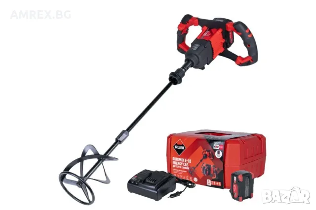 Акумулаторен миксер RUBI RUBIMIX E-10 ENERGY CAS 18V 5.2Ah – комплект
