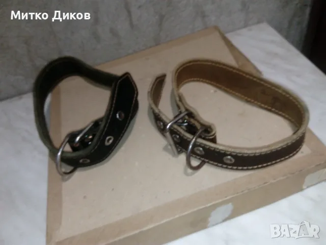 Нашийници естествена кожа дебели 6мм дълги 70см на 37 мм ширина като нови