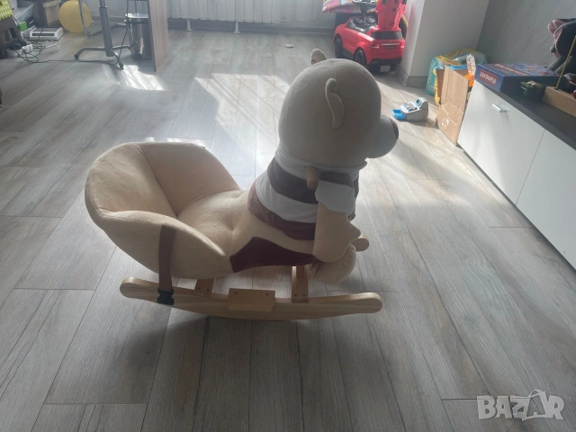 Люлка плюшена Bear каки, снимка 3 - Детски люлки - 55003400